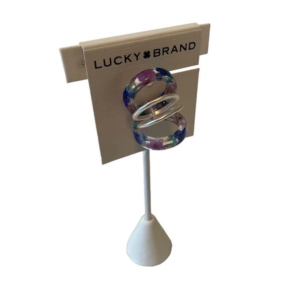 Dried Flower Ring Stack. 4 Rings in Total. Size 7.5 - Picture 2 of 6